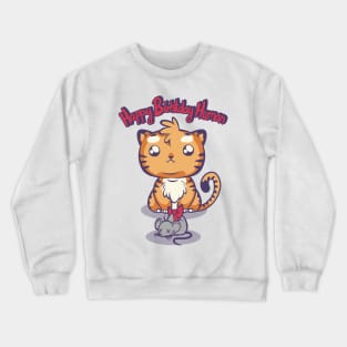 Kitty with a present Crewneck Sweatshirt